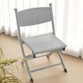 Portable Folding Camping Stool - Lightweight Collapsible Chair for Kitchen and Guests Rattan Design Compact and Easy to Store Ideal for Outdoor Use