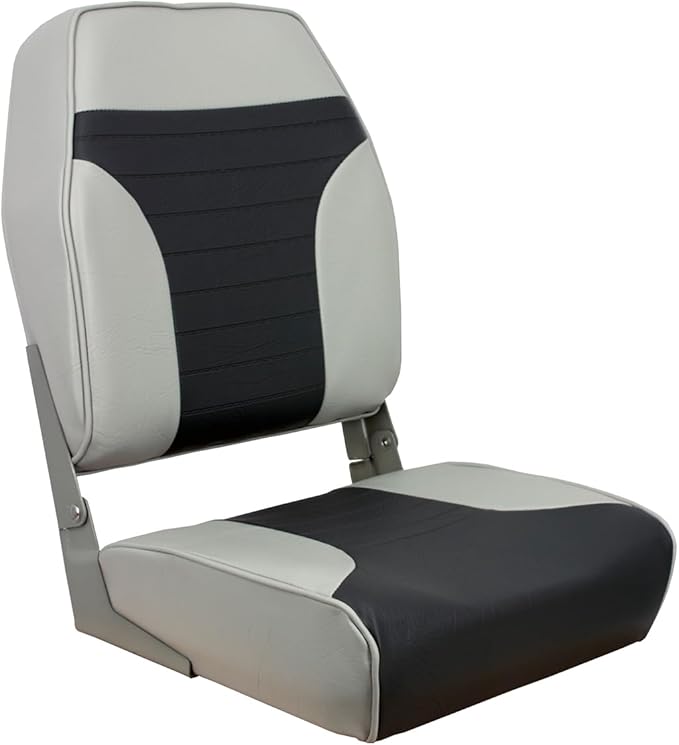 Springfield Marine 1040663 Gray/Charcoal Economy Folding High Back Chair