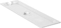 Restaurantware-LIDS ONLY: Kitchen Tek 20.8 x 6.4 Inch Steam Table Pan Covers 12 NSF Hotel Pan Covers - 1/2 Size Long Pans Sold Separately with Handle Stainless Steel Slotted Food Pan Lids
