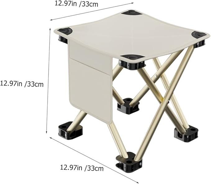 TOYANDONA Portable Folding Stool for Camping and Outdoor Use Lightweight Compact and Easy to Carry for Fishing Hiking Travel and Picnics Versatile Space-Saving Design Weight Capacity