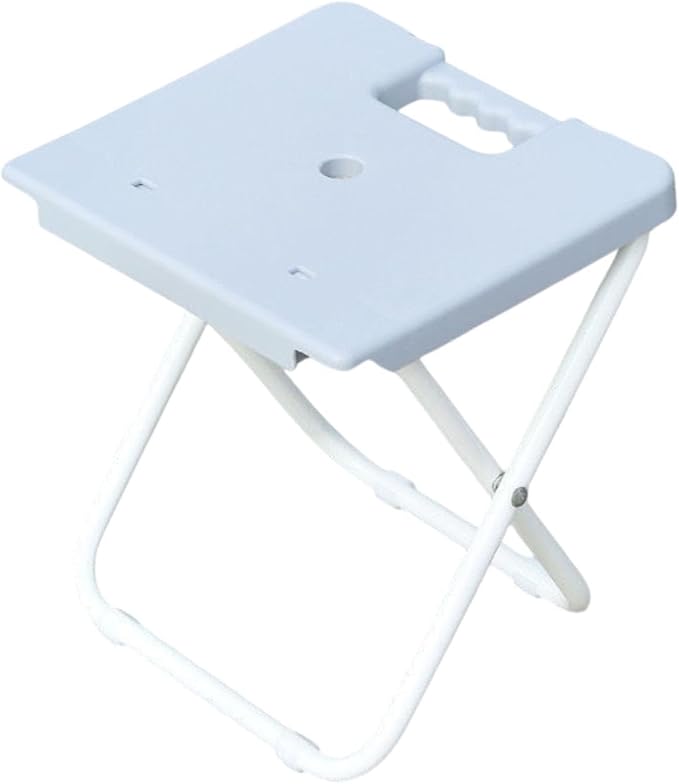 Folding Stool Fishing Chair Footstool Multifunctional Train Seating Stool Outdoor Portable Seat for Home Use Bath Balcony Grey