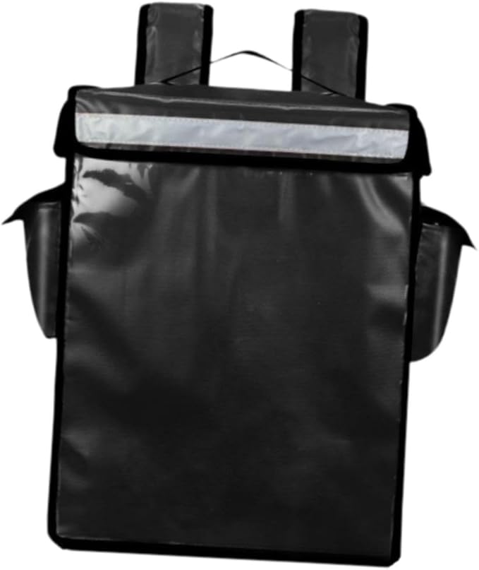 Insulated Delivery Backpack Thermal Food Bag Leakproof with Reflective Strip Catering Bag Insulation Bag for Picnic Delivery Black