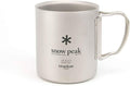 Snow Peak Double Wall Titanimum Insulated Mug Lightweight Durable Camping 450ml