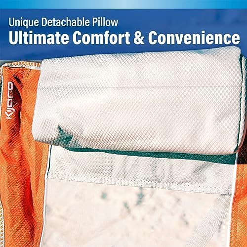 Kijaro Beach Sling Chair with Cooler Pocket - Various Fun Colors &amp Patterns - Perfect Beach Folding Chair and Camping Chair - Includes a Detachable Pillow