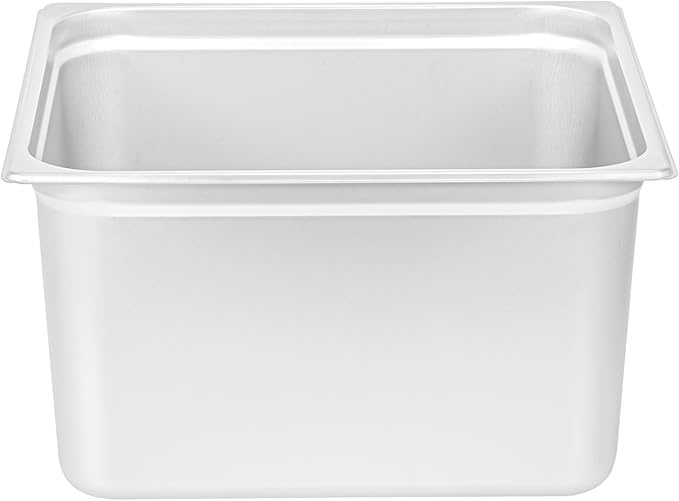 Restaurantware-Kitchen Tek 2/3 Size Steam Table Pan 1 Anti-Jam Steam Pan - Lid Sold Separately 8â€ Deep 24 Gauge Stainless Steel Freezable For Catering Event And Party