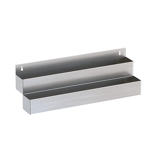 Stainless Steel Double Tier Speed Rail Liquor Rack Speed Rack Bottle Holder - 30 Inch