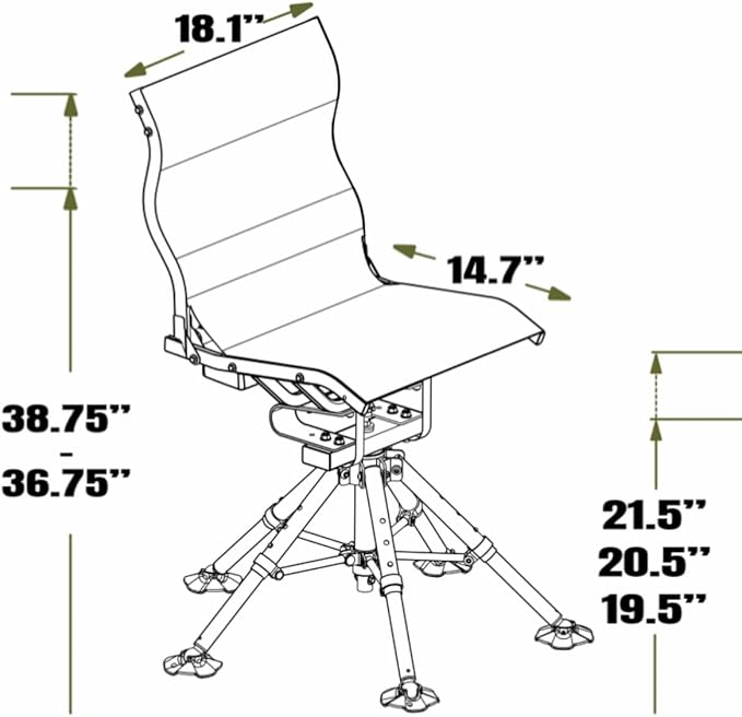 NEXCAM® AXIS RG 360 Explorer. Rocking Chair. Dual-axis Swivel and Tilting Chair. Camp. Fish. Hunt. Patent Pending