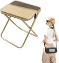 Foldable Backpack Stool 2026 Portable Folding Camp Stool Foldable Chair can Turned Into a Satchel Lightweight Seats for Hiking Fishing Hunting (Khaki)