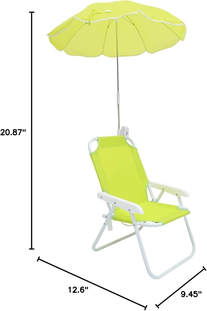 Totority Boy Girl Portable Camping Chair with Umbrella Lightweight Outdoor Beach Stool for Sun Protection Ergonomic Design for Beach Picnic and Camping Activities