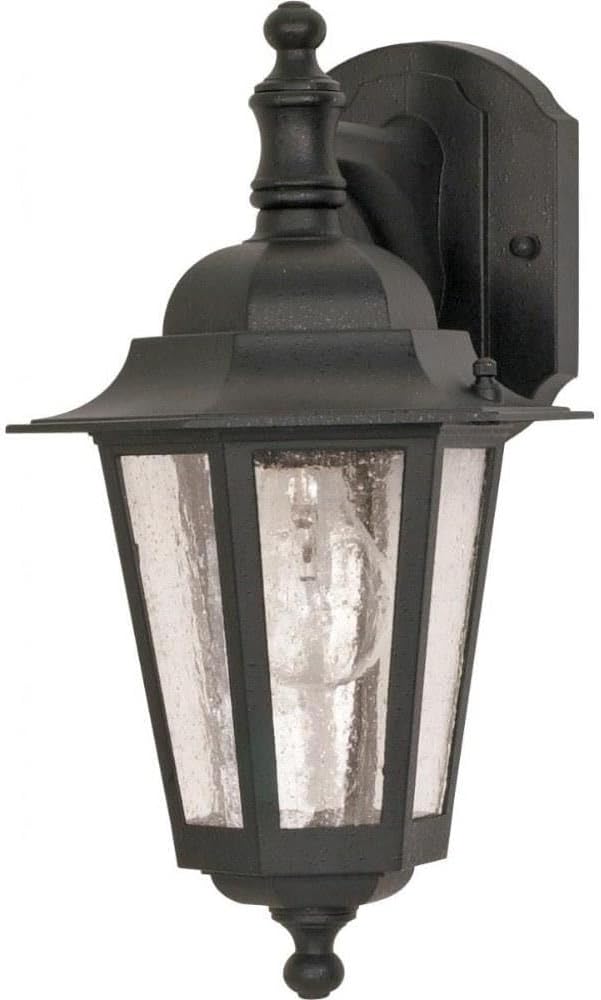 Nuvo Lighting 60/3475 Transitional One Light Outdoor Wall Mount from Cornerstone Collection in Black Finish
