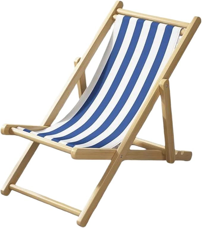 Folding Chairs Solid Wood Folding Chair for Outdoor Use Space Saving Lightweight Durable Fabric Ideal for Camping Beach Patio Garden Poolside Relaxation