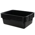 32 Liter Commercial Bus Tubs Black Large Utility Bus Trays/Tote Box Set of 4