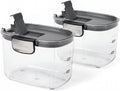 Progressive International ProKeeper+ Clear Plastic Airtight Food Baker's Kitchen Storage Organization Container Canister Set with Magnetic Accessories 2- Piece Set (Specialty Sugar 1.5-Quart)