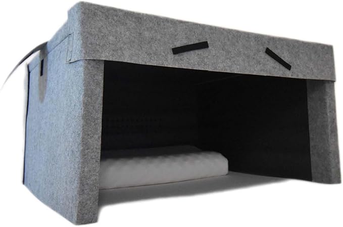 Foldable Soundproof Sleep Tent with Built-in Bluetooth Speakers Privacy Pod with Foam &amp White Noise Audio for Bedroom Office Meditation
