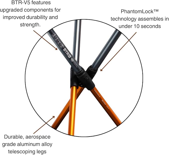 Hillsound BTR Stool for Ultralight Backpacking &amp Hiking Lightweight Camping Chairs Compact Portable Outdoor Seat Hunting Adventures Durable Tripod Design Made in Korea