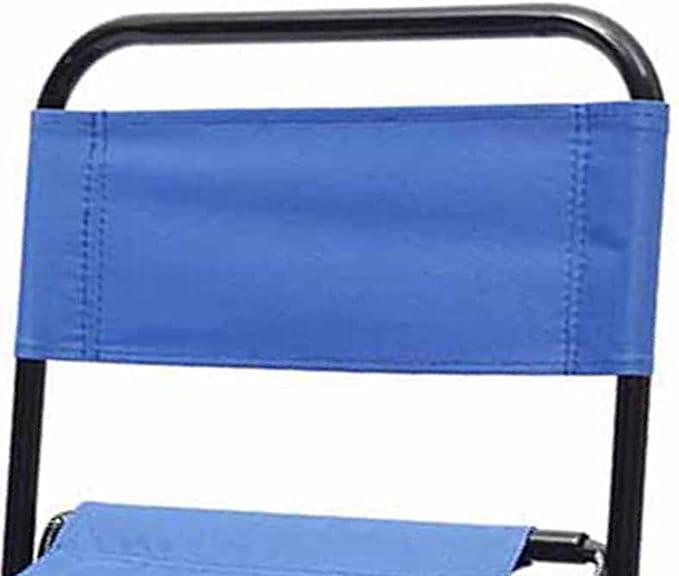 Strong Bearing Capacity Folding Chair Comfortable Fabric Armchair with Storage Pocket Bag Fishing Chair for Camping Fishing Outdoors Portable Lightweight (Blue)