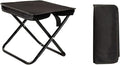 Portable Folding Stool Lightweight Aluminum Alloy Frame with Oxford Cloth Seat Compact Travel Camping Stool with Storage Bag for Outdoor Hiking Fishing Picnic Black