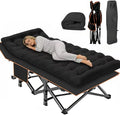 60/75-inch Options Available Mattress Optional Folding Camping Bed Portable Folding Guest Bed Weight Capacity 566/766 Lbs Adult Outdoor Travel (Black Thicken - 766 lbs)