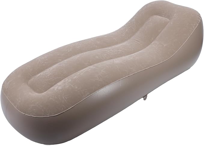 Ejoyous Inflatable Lounger Ultra Wide Inflatable Couch Portable Blow Up Sofa Chair Air Mattress with Built in Pump for Home Outdoor Camping Picnic Beach Travel