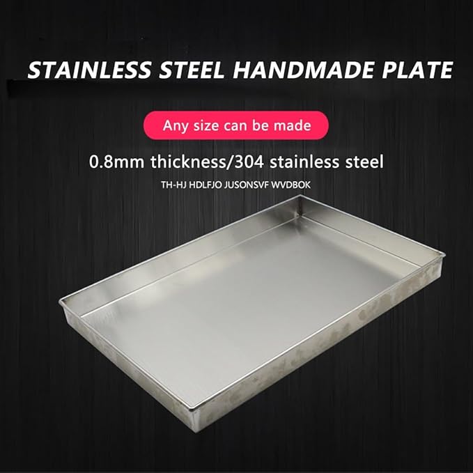 Stainless Steel AC Condensate Drain Pan &amp Electric Water Heater Drip Tray 32x8in Rectangular Durable Rust-Resistant Prevents Floor Seepage Ideal for Home &amp Commercial Use