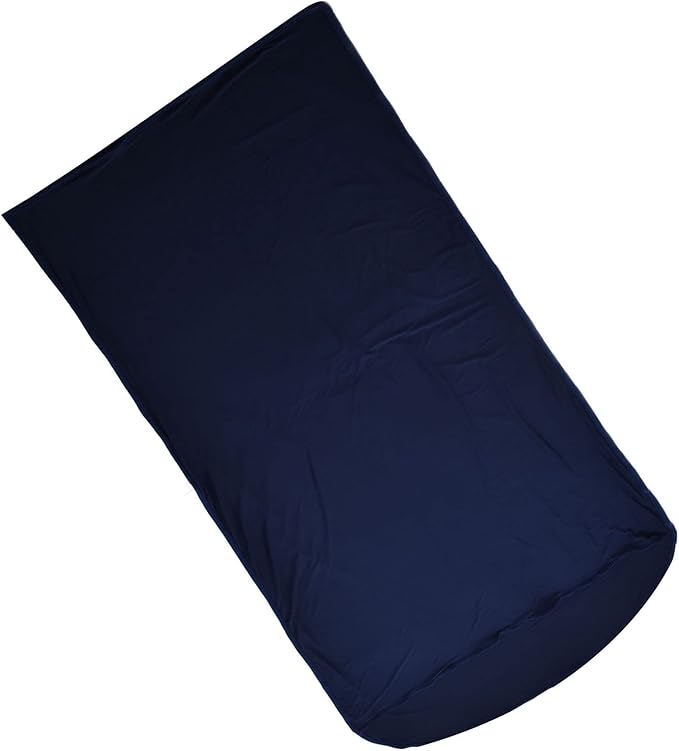 Ultralight Multifunctional Sleeping Bag Liner Elastic and Breathable for Camping Hiking Backpacking with Storage Bag Skin Friendly Polyester Fabric Unfolded Size 78.7x31.5in (Navy Blue)