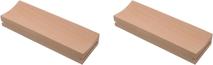 2PCS Rolling Pin Display Rack with Wooden Holder Roller Space Saving Counter Organizer for Home Baking Tool Storage Accessories - 185 * 60 * 30mm