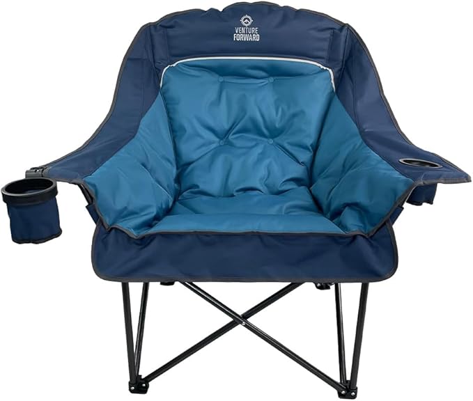 Oversized Folding Camping Chair - Portable and Comfortable 400 lbs. Weight Capacity - Perfect for Camping and Outdoor Activities