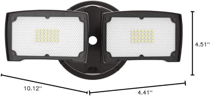 LEPOWER 3000LM LED Flood Light Outdoor Switch Controlled LED Security Light 28W Exterior Lights with 2 Adjustable Heads 5500K IP65 Waterproof for Garage Yard Patio Brown