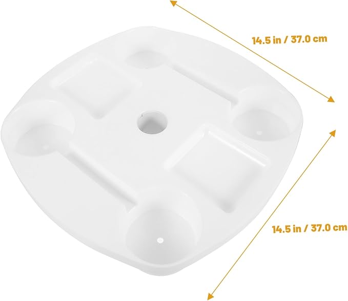 UPKOCH Umbrella Table Tray for Beach with Drink Holders Plastic Outdoor Umbrella Tray for Snacks and Beverages for Patio Use