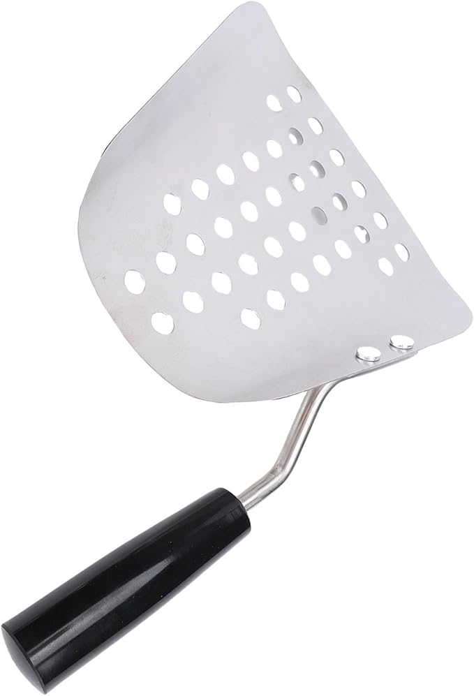 Generic Commercial Popcorn Scoop with Holes Stainless Steel French Fry and Popcorn Scoop Quick Fill Scooper Utility Serving Tool for Snacks Dessert Ice Dry Goods