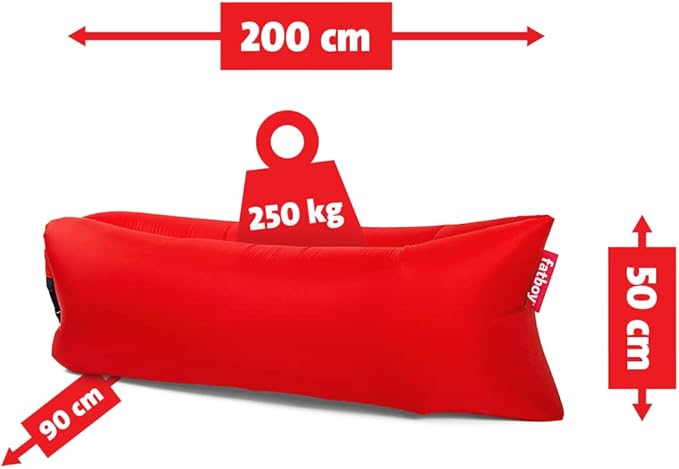 Fatboy Lamzac The Original Version 3.0 Inflatable Lounger with Carry Bag Red