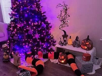 Connectable Purple String Lights 2pack 164ft 400Led 13 Modes String Lights Plug in Twinkle Light with Timer Indoor/Outdoor for Tree Party Halloween Decorations