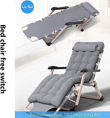 Lounge Outdoor Folding Sun Lounger Chairs with Adjustable Reclining Positions and Cushion Portable Patio Lounge Chair for Garden Beach Lawn Camping and Pool