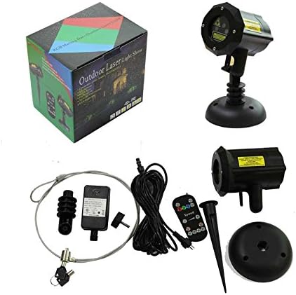 LEDMall Christmas Laser Projector Lights Outdoor Motion Firefly Red Green and Blue with Remote Control and Security Lock