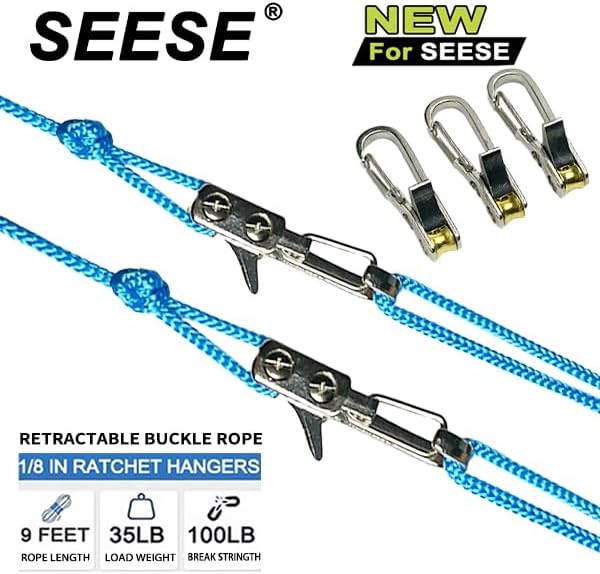 Rope Tightening Tool &amp Tensioner: Retractable Rope with Alloy Buckle for Outdoor Enthusiasts - Perfect for Camping Tent Building Tarp Tie Downs Hammock Installation &amp Outdoor Gear Securing (