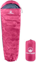 Mummy Sleeping Bag - Adult Cold Weather Sleeping Bag Rated to 25°F - Waterproof with Drawstring Hood - Camping Equipment by Wakeman Outdoors