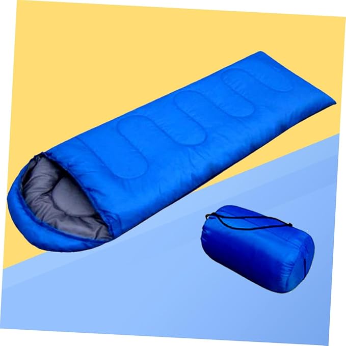 GANAZONO Compression Stuff Sack with Hood for Camping and Hiking Lightweight Outdoor Envelope for Cold Weather Spring to Autumn Use Blue