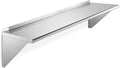 Commercial Grade 12” x 60” Stainless Steel Wall Shelf with Backsplash – NSF Certified 18 Gauge Heavy-Duty Shelving for Kitchen Restaurant Utility Room and Garage