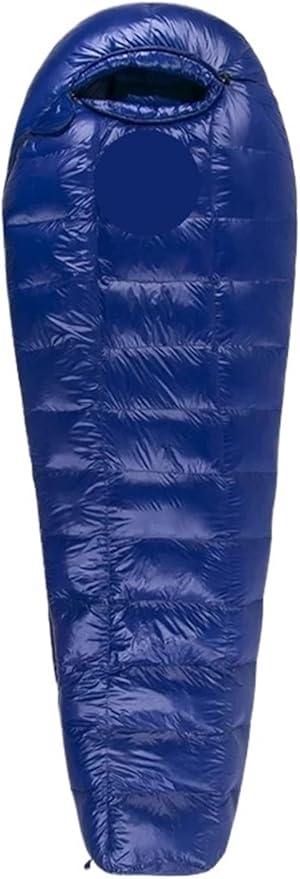 Sleeping Bag White Goose Down Sleeping Bag Camping Filled Men Warm for Travel Hiking for Adult(Dark Blue 1000g)