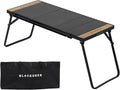 BLACKDEER Folding IGT Table Aluminum Compact Lightweight Telescoping on Both Sides with 4 Modular Panels with Storage Bag Suitable for Camping BBQ Hiking Picnic