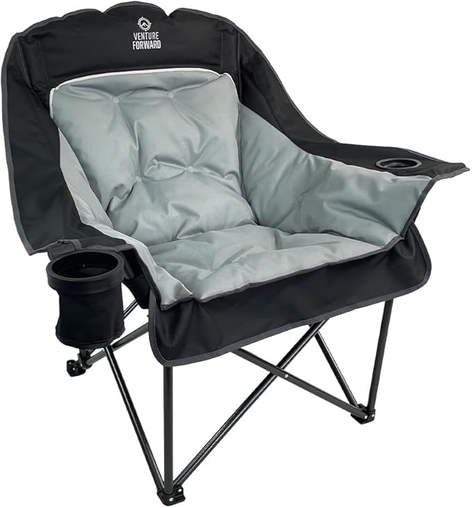 Oversized Folding Camping Chair - Portable and Comfortable 400 lbs. Weight Capacity - Perfect for Camping and Outdoor Activities