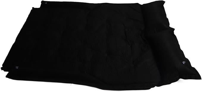SUV Air Mattress 5cm Thickness Soft Suede Inflatable Car Bed with Side Guard for Mid Large SUV Minivan Truck (Black)