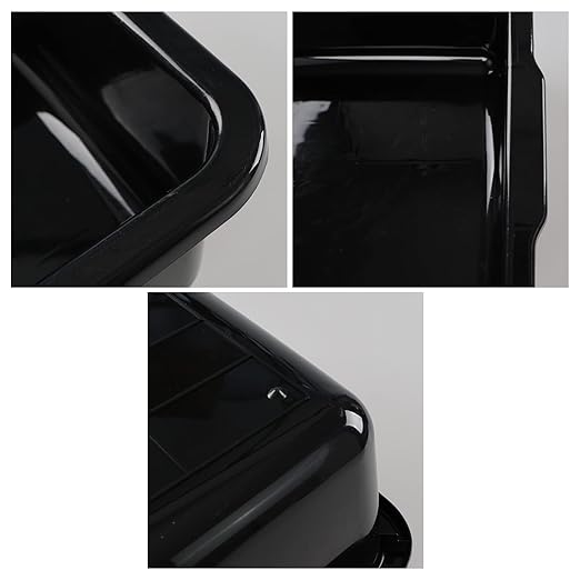 32 Liter Commercial Bus Tubs Black Large Utility Bus Trays/Tote Box Set of 4