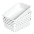 8 L Small Commercial Bus Box Plastic Bus Tub White 5-Pack