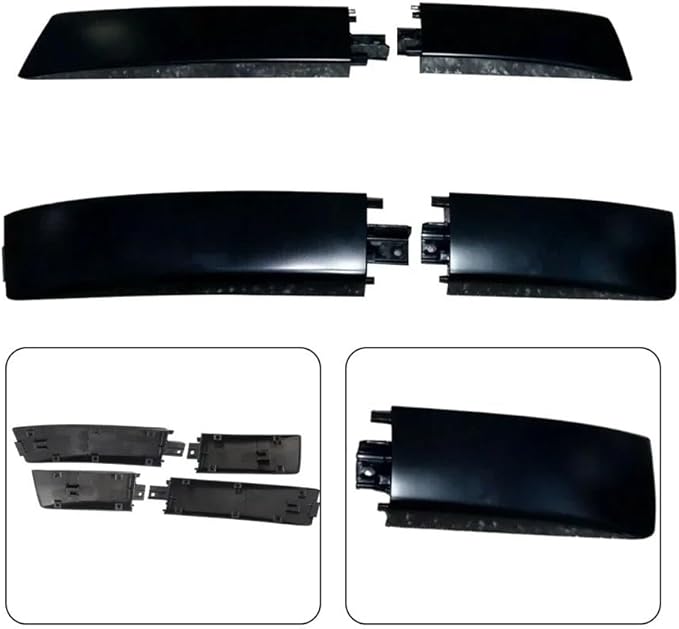 4pcs Roof Rack Rail Front Rear End Cap L&ampR Side Compatible For Suzuki Grand Vitara 7821565J105PK Plastic Black Easy Installation