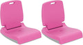 Goplus Poolside Chair for Edge of Pool Foldable Portable Flip Seat w/Back Support &amp 2 Handles Lightweight Outdoor Camping Chair for Stadium Tailgating Fishing Boats Beach (Pink 2 Packs)
