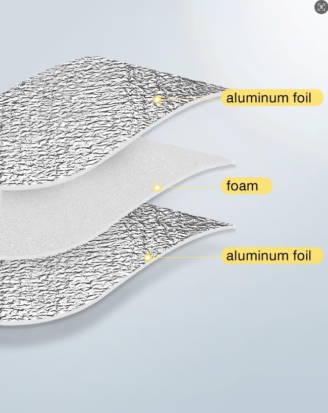 78.74*78.74Camping Mat Foam Foil Blanket for Camping Foam Pad Insulating Foil Mat Sleeping Tent Pad Waterproof Thermal Aluminum Camping mat for Reflecting Heat