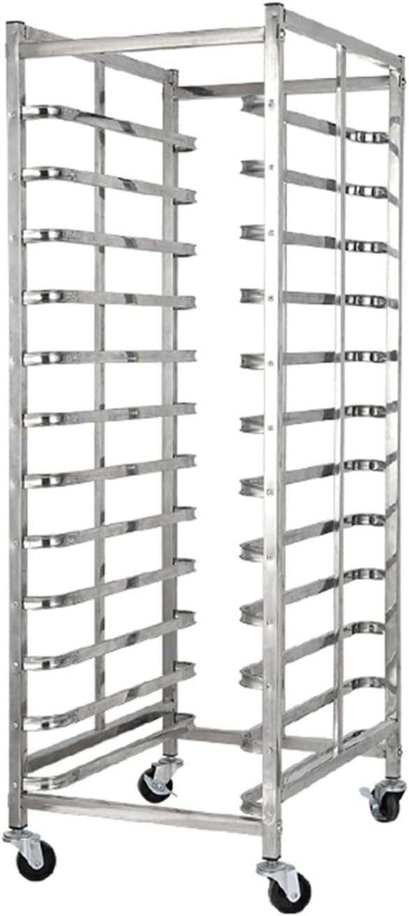 12-Tier Bakery Rack On Wheels - Heavy-Duty Cooling Cart Versatile Drying Rack for Home &amp Commercial Kitchen Baking Perfect for Cooking Food Prep &amp Storage