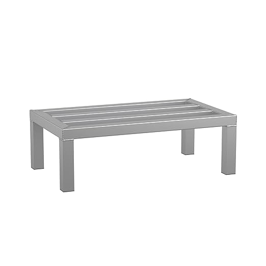 24'' x 14'' x 8'' Aluminum Welded NSF Certified Dunnage Rack - 1300 lb. Capacity for Restaurant Storage Warehouse Garage