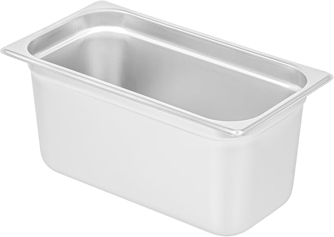 Restaurantware-Kitchen Tek 1/3 Size Steam Table Pan 1 Anti-Jam Steam Pan - Lid Sold Separately 6â€ Deep 24 Gauge Stainless Steel Freezable For Catering Event And Party